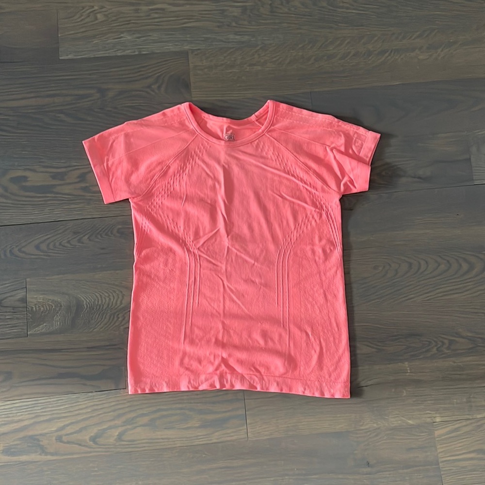 Athleta Girls Power Up Tee - Neon Orange